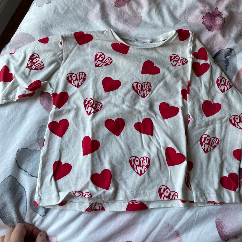 Zara Kids Heart print long sleeve tshirt